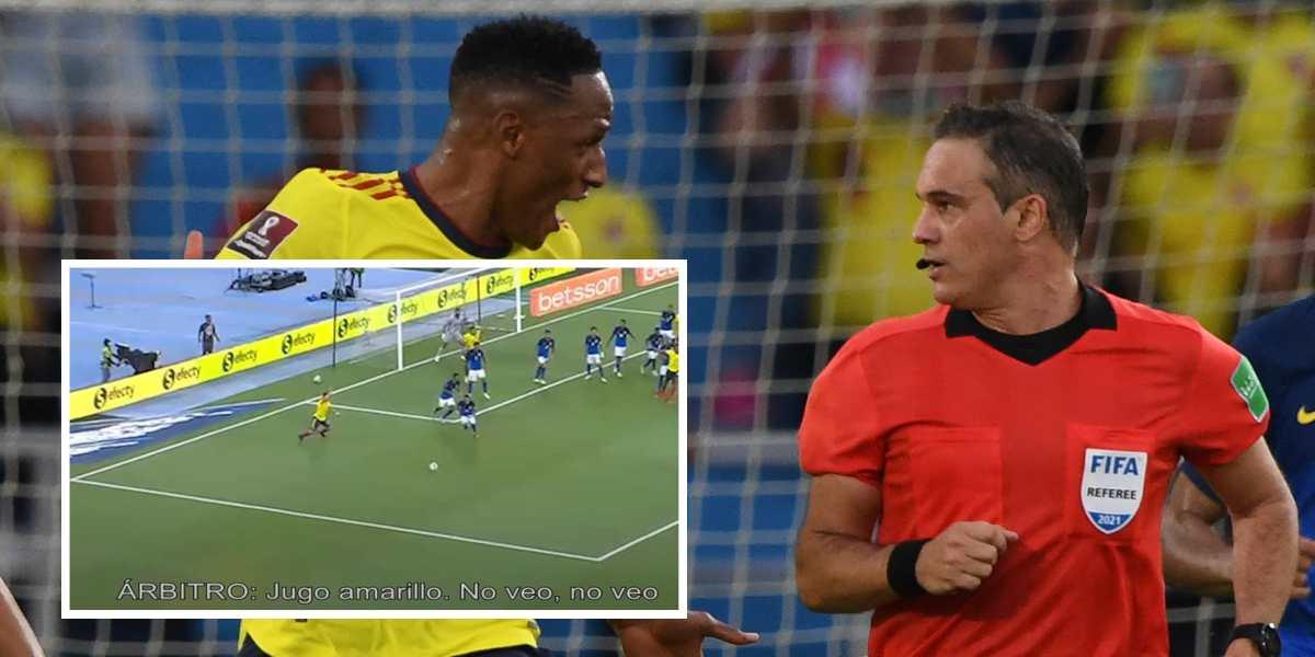 audios video VAR colombia brasil partido polemina mano penalti