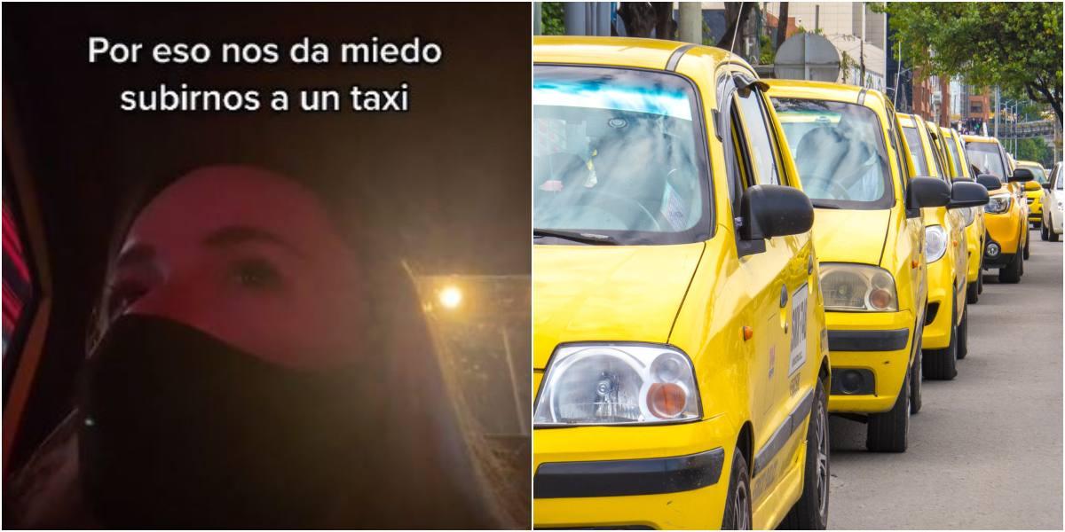 joven graba acoso de taxista en bogota video tiktok