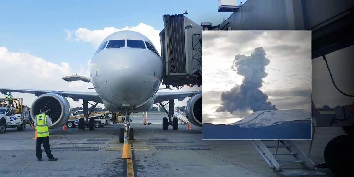 Por actividad del volcán Nevado del Ruiz hay afectación en vuelos desde el aeropuerto El Dorado