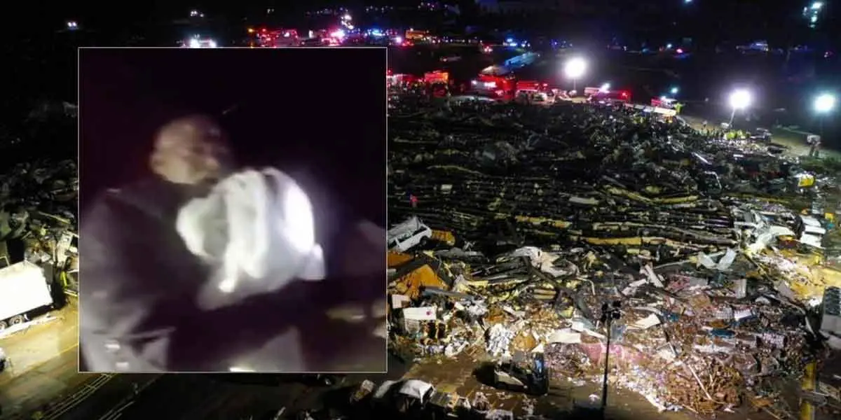(Video) El milagroso rescate de dos bebés tras el paso de tornados en Kentucky