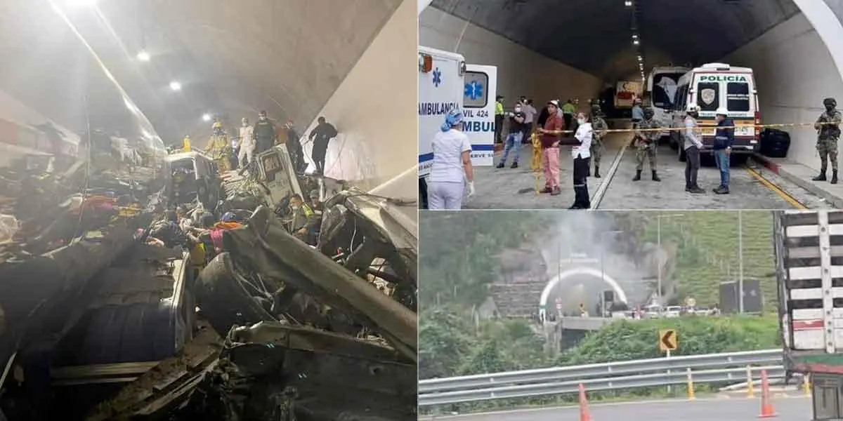 Continúa monumental trancón tras fatal accidente de tránsito en un túnel de La Línea