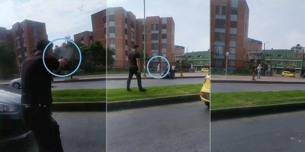(Video) Conductor le disparó a ‘limpia vidrios’ que lo amenazó con un cuchillo en Bogotá