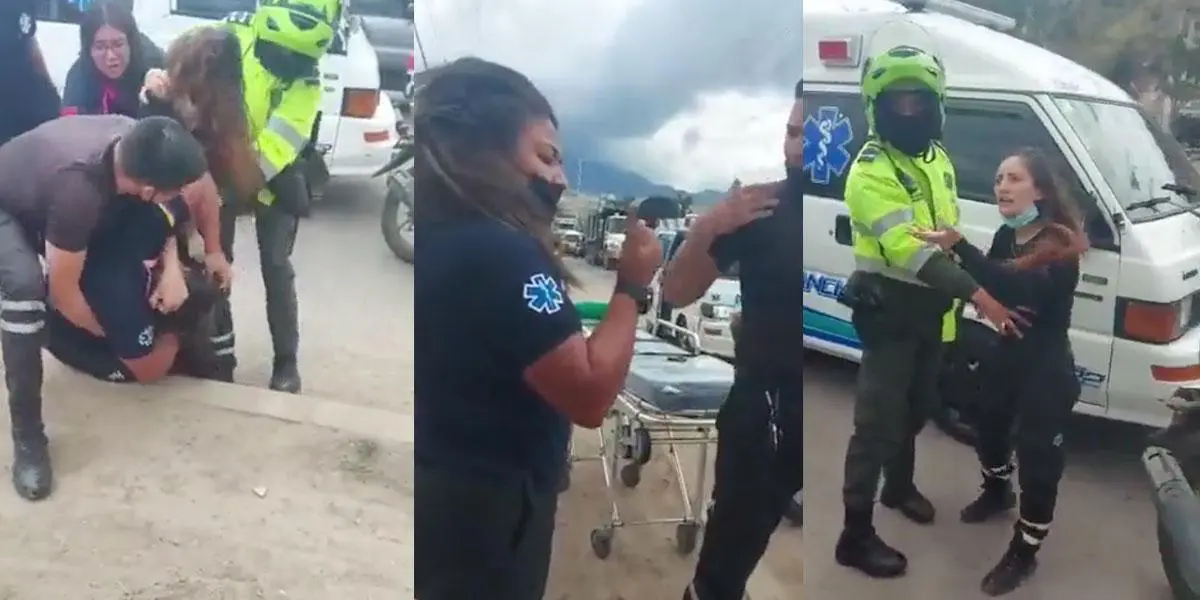 (Video) Dura pelea entre trabajadoras de ambulancia por un paciente