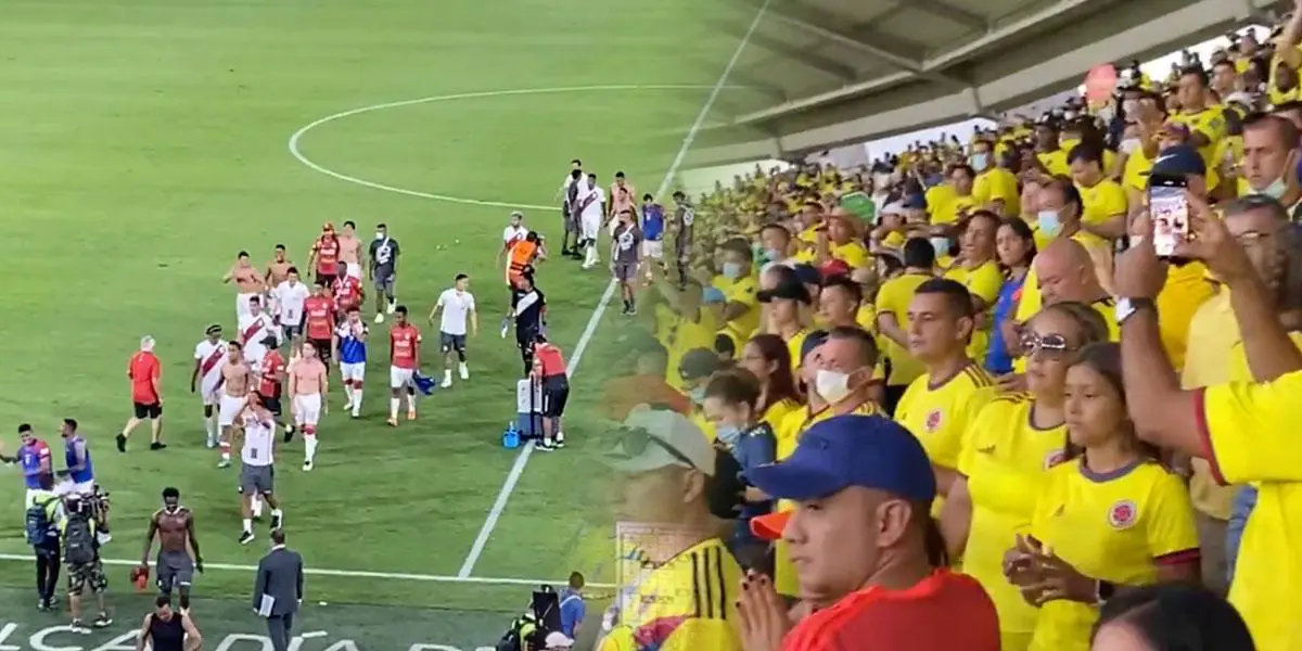 El video: Perú se fue del estadio de Barranquilla con un gesto inesperado de hinchas colombianos