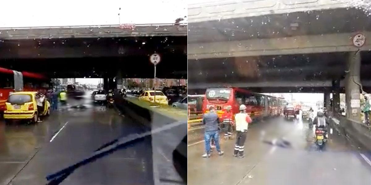 Una persona se habría lanzado desde el puente de la calle 100 con autopista norte en Bogotá