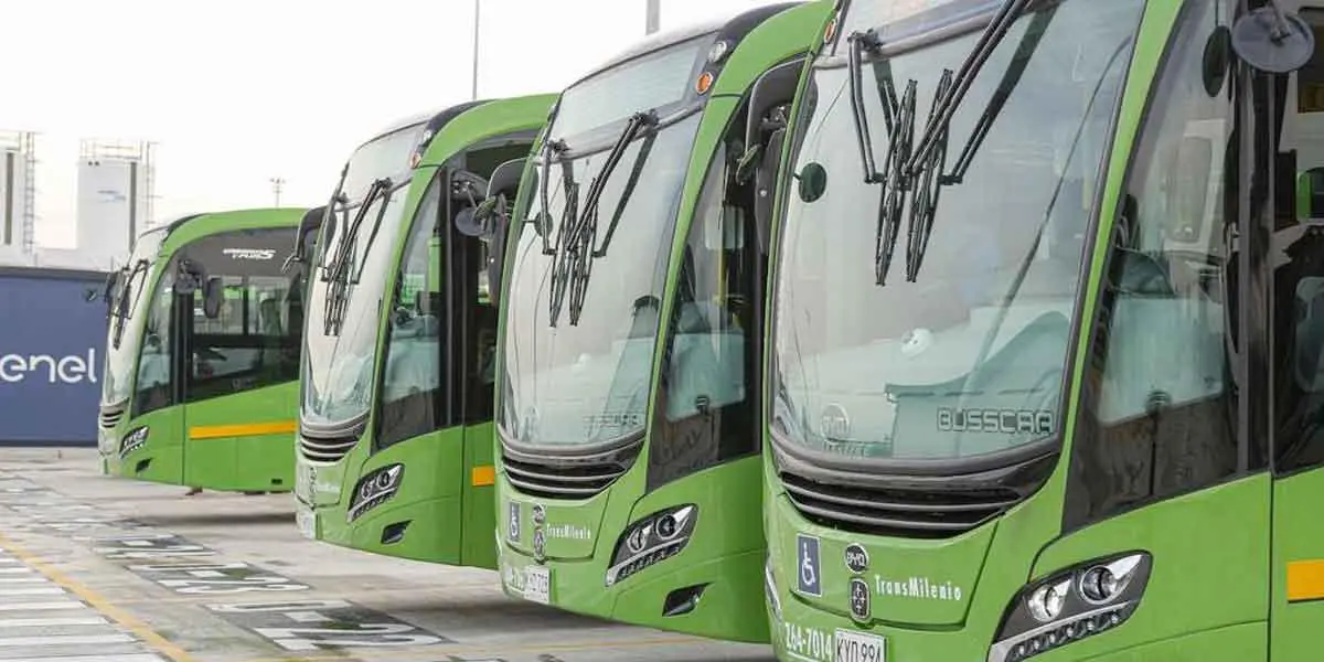 Entran en circulación 172 buses 100% eléctricos en Bogotá