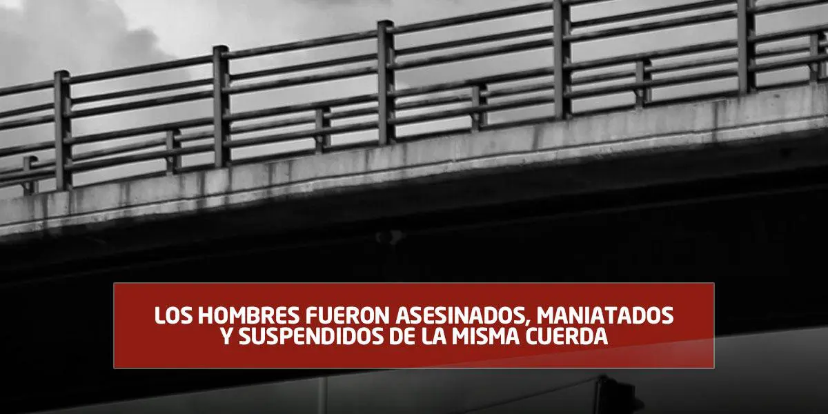 (Video) Conmoción por el macabro hallazgo de dos cadáveres colgados de un puente en Ecuador