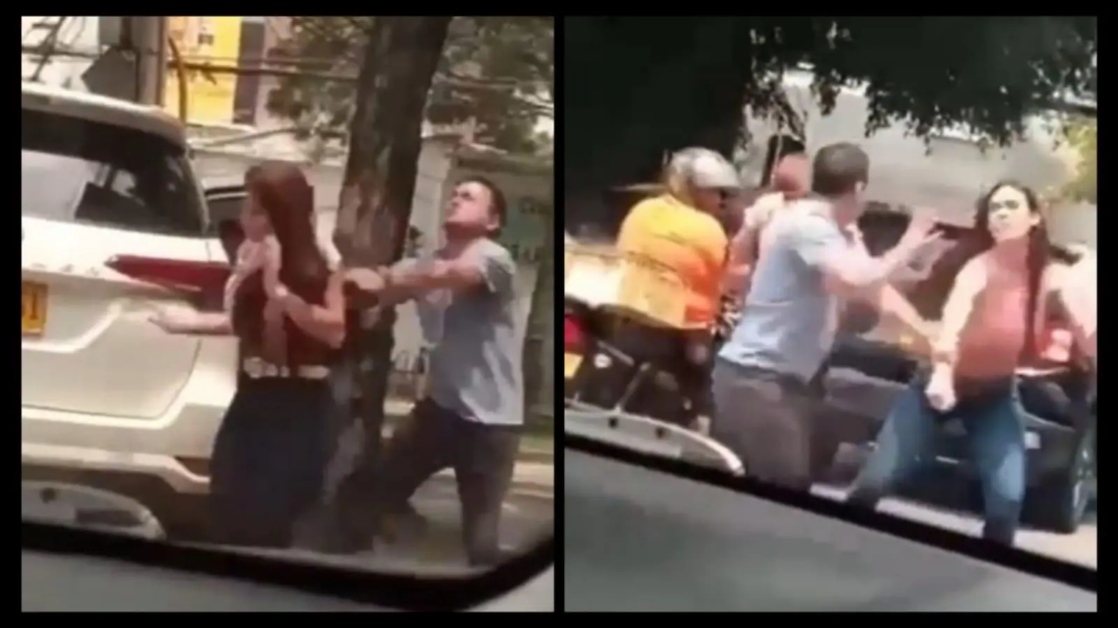 (Vídeo) Un hombre agredió con puños y patadas a una mujer en Cali: Otra joven salió a defenderla