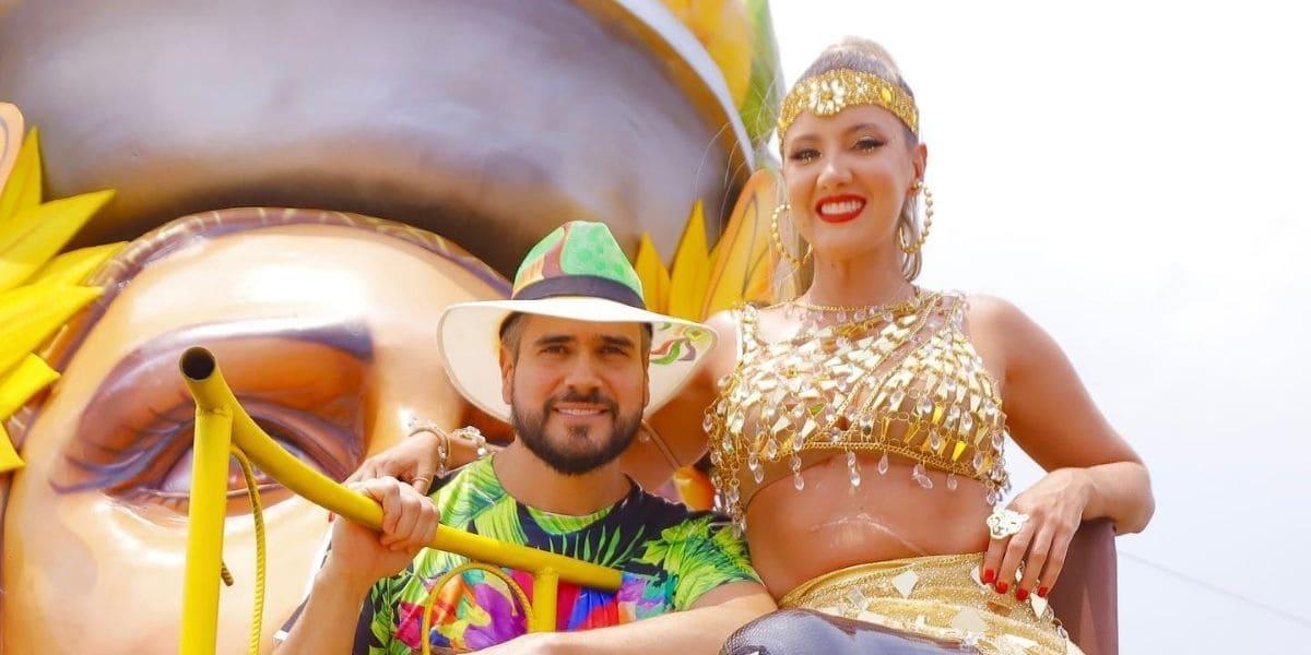 El amoroso gesto de Daniel Arenas con Daniella Álvarez en el Carnaval de Barranquilla