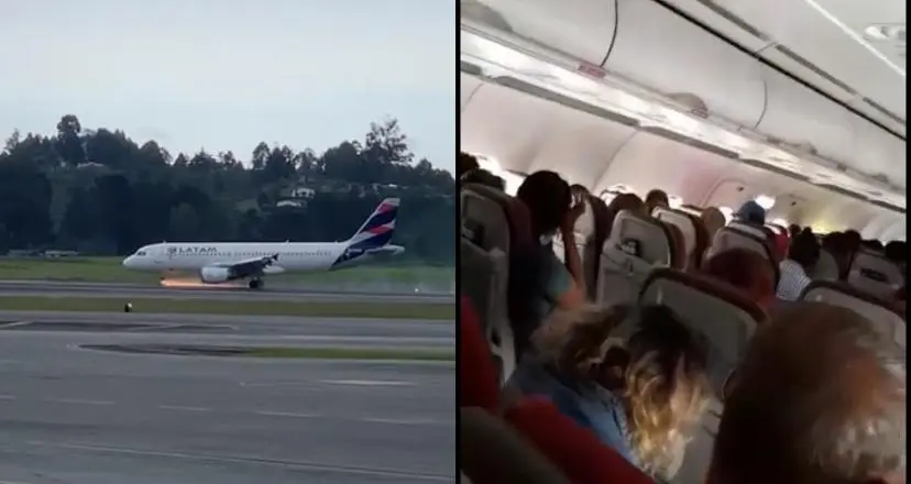 Video:así fue el angustioso aterrizaje de emergencia de un avión en el aeropuerto de Rionegro
