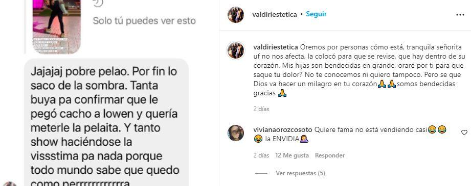 Respuesta de mamá de la Valdiri