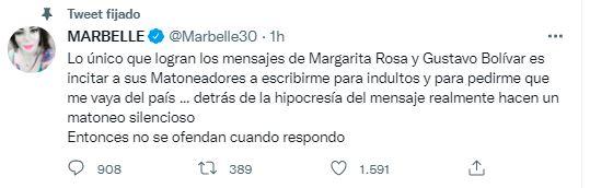 Marbelle trino sobre Margarita Rosa
