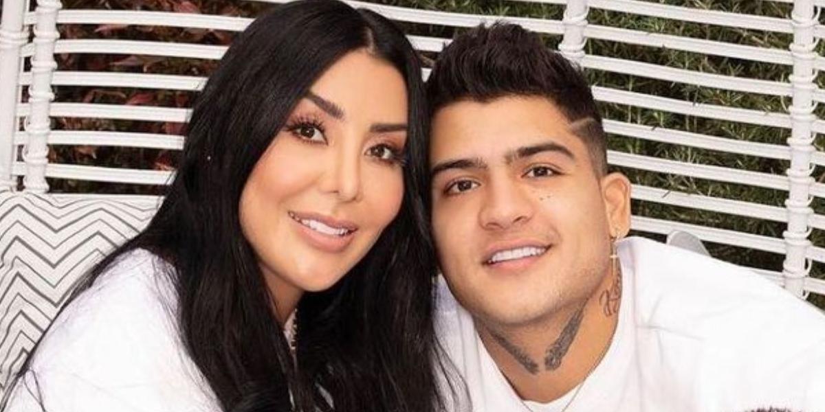 Marcela Reyes y su novio