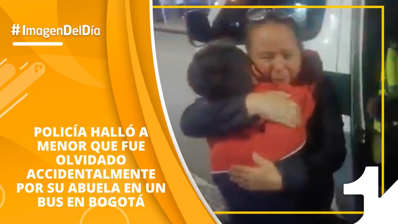 Policía halló a menor que fue olvidado accidentalmente por su abuela en un bus en Bogotá