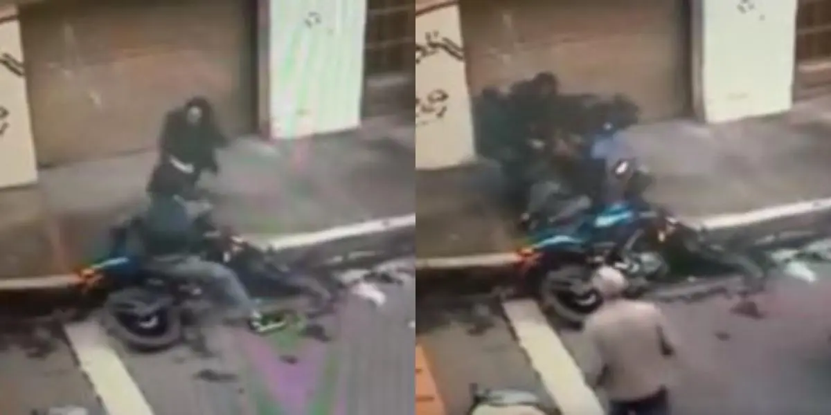 Mujeres le dieron tremenda paliza a ladrón que las intentó robar, salió huyendo y dejó la moto