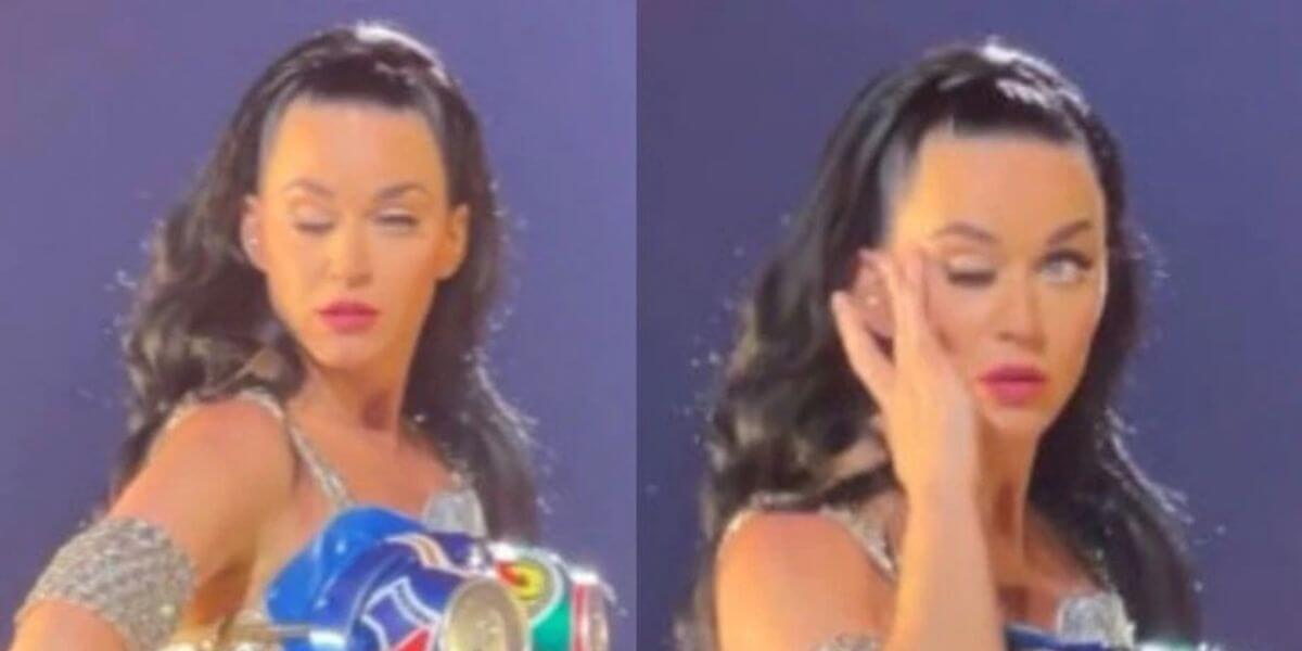 A Katy Perry se le cae un párpado y todo tipo de teorías se generan