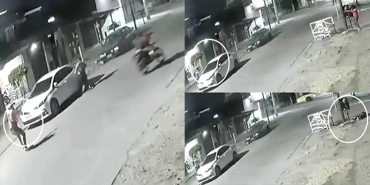 Video | Un policía mató al ladrón motorizado que lo intentó atracar al bajar de un bus