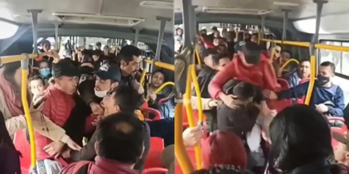 Frustran supuesto intento de asesinato en un bus de TrasnMilenio y el video se hizo viral