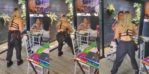 Mujer rompió un televisor de una tienda en Medellín y agredió a empleada con una silla