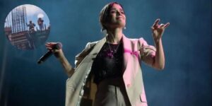 Los albañiles que disfrutaron gratis un concierto de Julieta Venegas