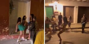 (Video) En Cartagena se dio una presunta pelea entre dos trabajadoras sexuales por un cliente
