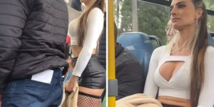 Estaba casi desnuda en el bus: Mujer se volvió viral por andar con poca ropa