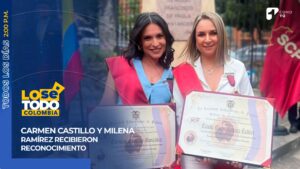 Carmen Castillo y Milena Ramírez de Lo Sé Todo Orden al Mérito Comunicacional Iberoamericano Antonio Nariño
