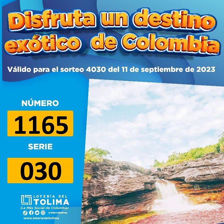 Lotería Del Tolima Resultado De Hoy Lunes 11 De Septiembre De 2023 ...