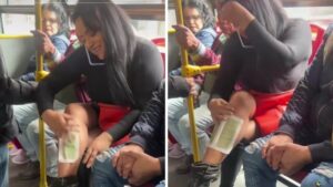 Mujer decidió depilarse mientras estaba en un TransMilenio