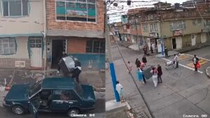Mi primera chamba: captan secuencia completa del robo fallido de una lavadora en Bogotá