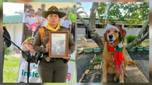 Conmovedor homenaje de la Policía a Evelyn, canina antiexplosivos que falleció días atrás