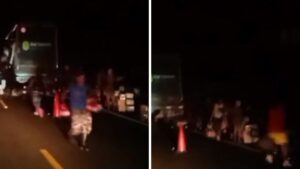 Video | Accidente en vía Barranquilla-Ciénaga: camión de cervezas saqueado y dos heridos