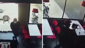 Video | Robo a mano armada en un restaurante mientras los niños miraban