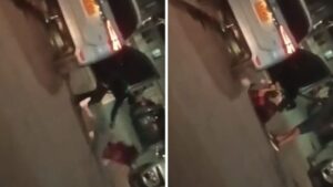 Video | Policía golpea a su pareja tras encontrarla supuestamente con su amante