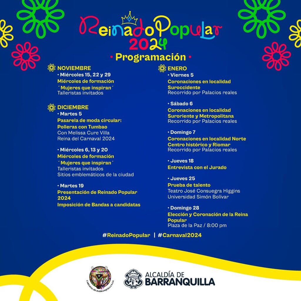 Esta es la programación oficial del Carnaval de Barranquilla 2024 Canal 1