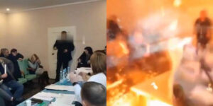Video | Concejal en Ucrania lanzó granadas en plena reunión: dejó más de 20 heridos