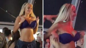 Video | Mujer se hace viral al enseñar sus pechos al aire en una fiesta