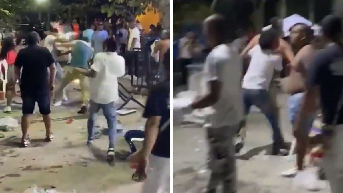 Video Bochornoso Brutal Batalla Campal En La Apertura Del Carnaval