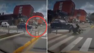 Video | Policías protagonizaron grave accidente en Bogotá tras pasarse un semáforo en rojo