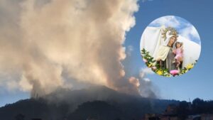 ¿Ocurrió un milagro? Virgen del Carmen en perfecto estado después de un incendio forestal