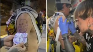 ¡De no creer! Jóvenes arman estudio de tatuajes en pleno TransMilenio y se vuelven virales