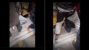 Video | Hombre quedó con la cabeza atrapada entre un bus de Transmilenio y la estación
