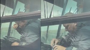 Conductor de SITP se da refrescadita dentro del bus y se viraliza: Tremendo guerrero