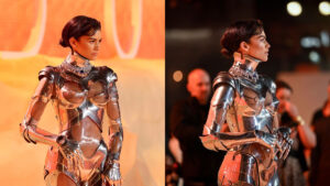 Zendaya sorprendió con su traje futurista en la alfombra roja del estreno de Dune II