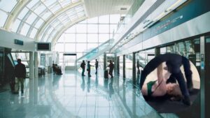 Polémico video de mujer aparentemente drogada que se desnuda y exige sexo en un aeropuerto