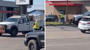 Video | Hombre disparó a otro en plena calle y este lo atropelló con su camioneta