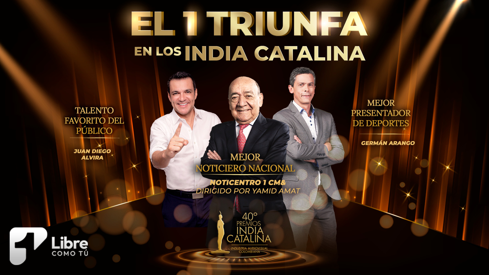 Canal 1 Triunfó En La Edición 40 De Los Premios India Catalina Canal 1
