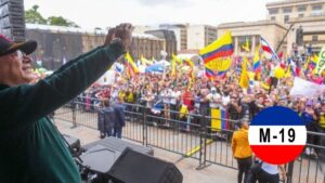 Resaltaba una bandera del M-19: Gustavo Petro felicitó a Manizales tras marchas