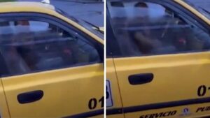 Taxista baja del vehículo a una madre y su hijo en la lluvia porque no tenía tiempo