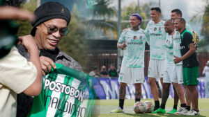 Ronaldinho vistió la camiseta de Nacional en una reunión de lujo y cautivó a los hinchas